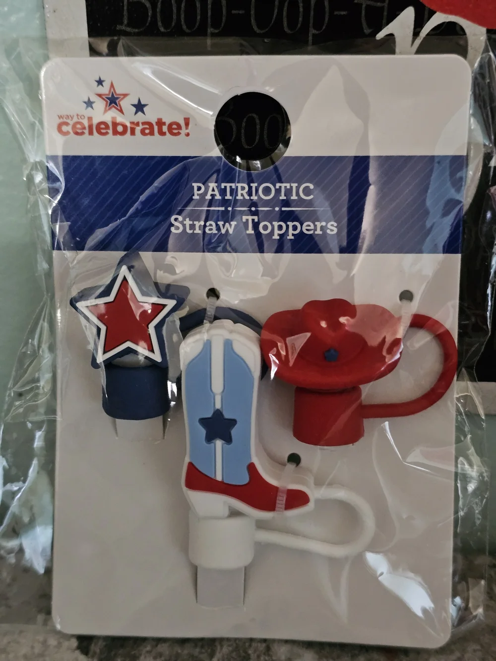 Way to Celebrate! Patriotic Straw Toppers